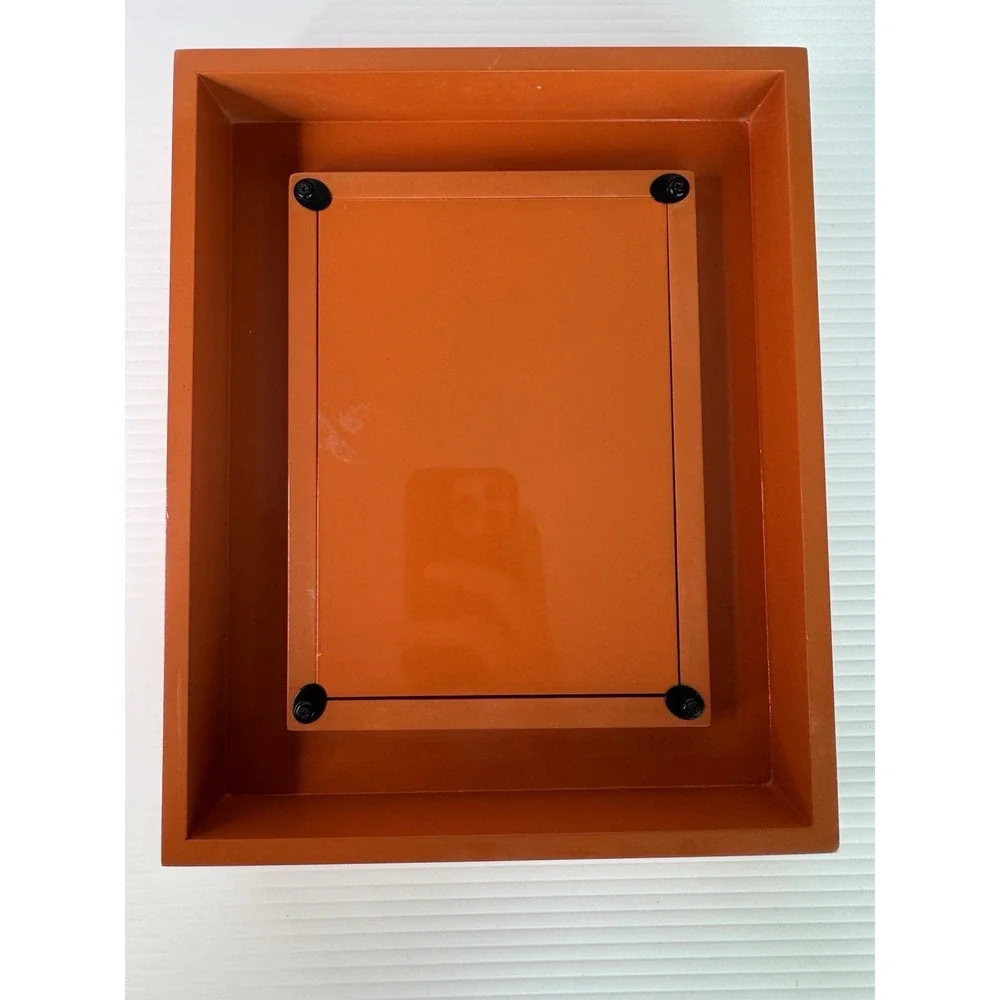 Orange Glossy Picture Frame Rectangular Modern Home Decor 11